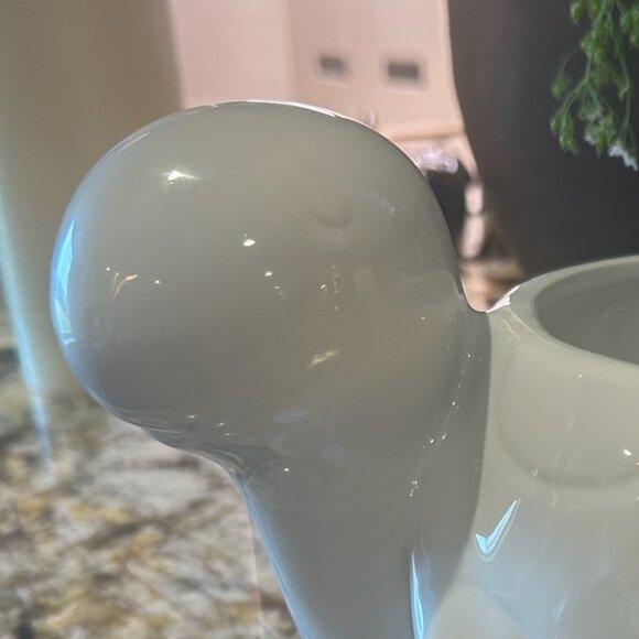 NWT Vintage White Turtle Animal Ceramic Planter - Picture 6 of 8